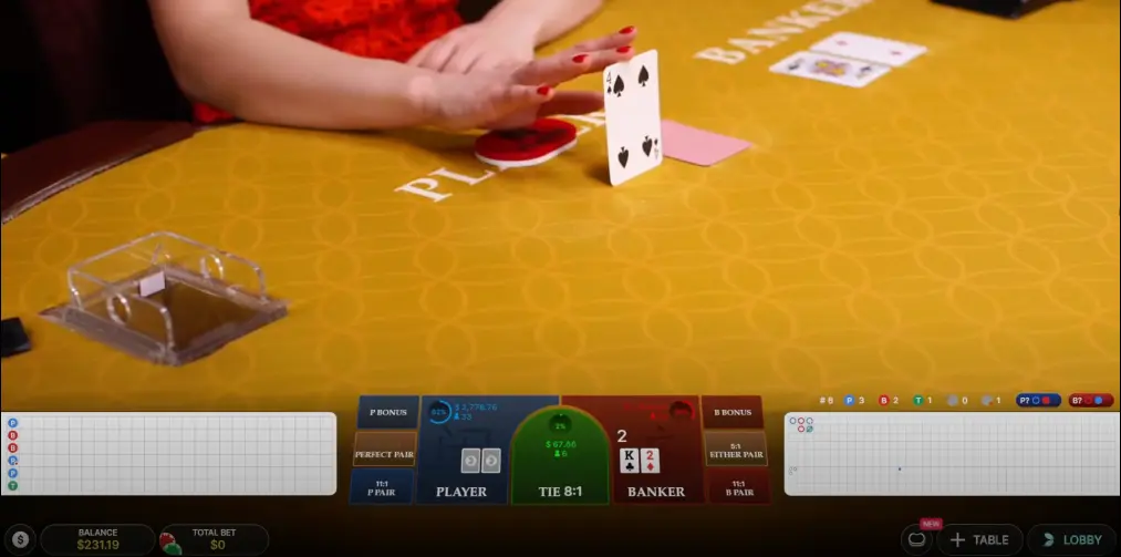 Live-Baccarat online mit echten Dealern spielen